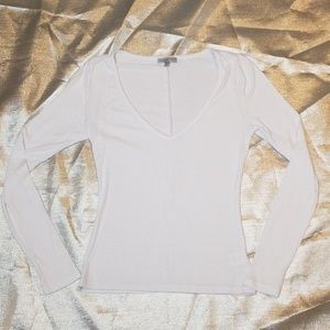 White v-neck sweater NWOT